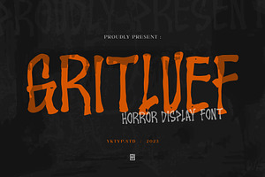 Gritluef - Horror Display Font, a Blackletter Font by Yktypstd