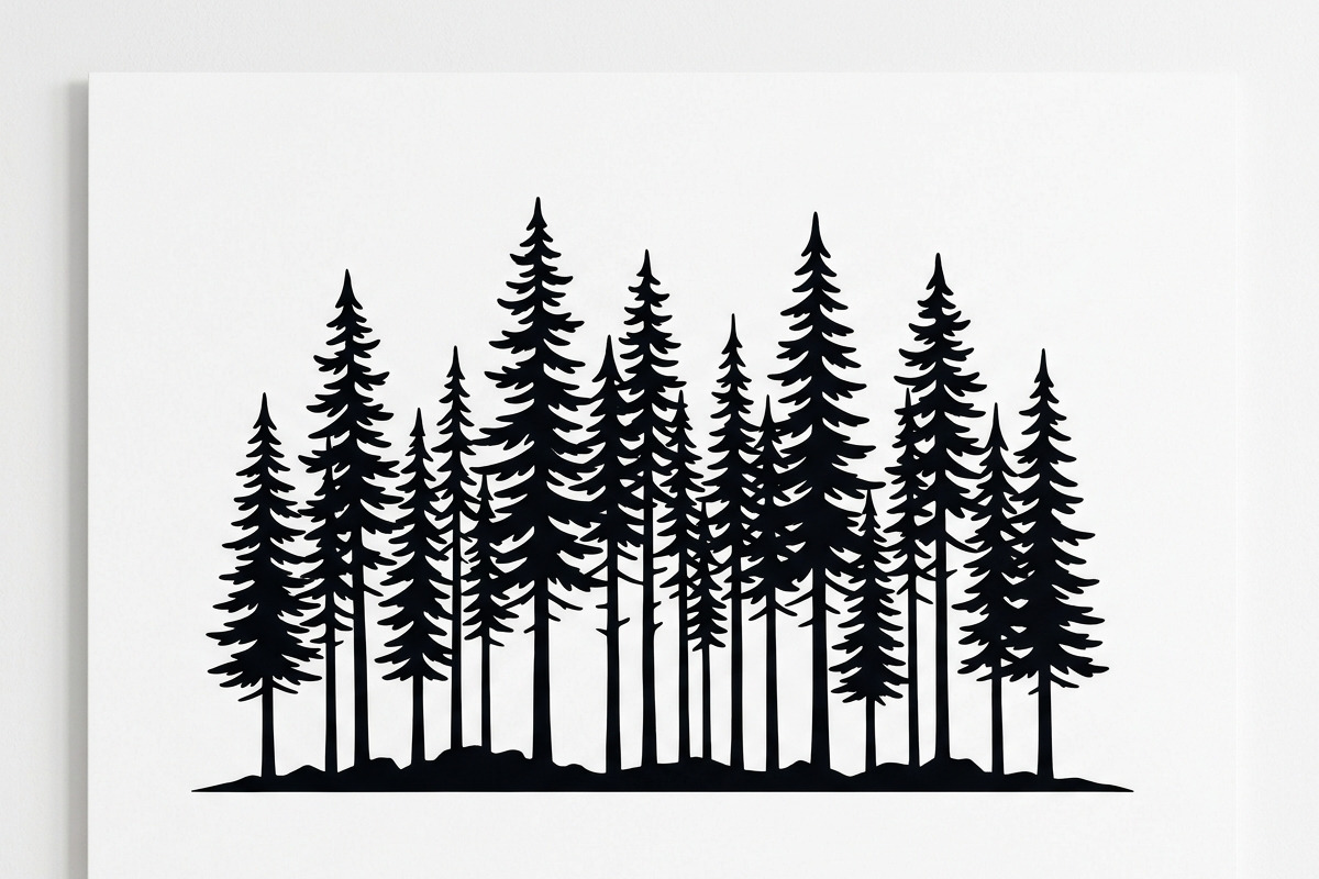 Majestic Pine Trees SVG, a Finance Illustration by Amazin_art (Photo 9 of 32)