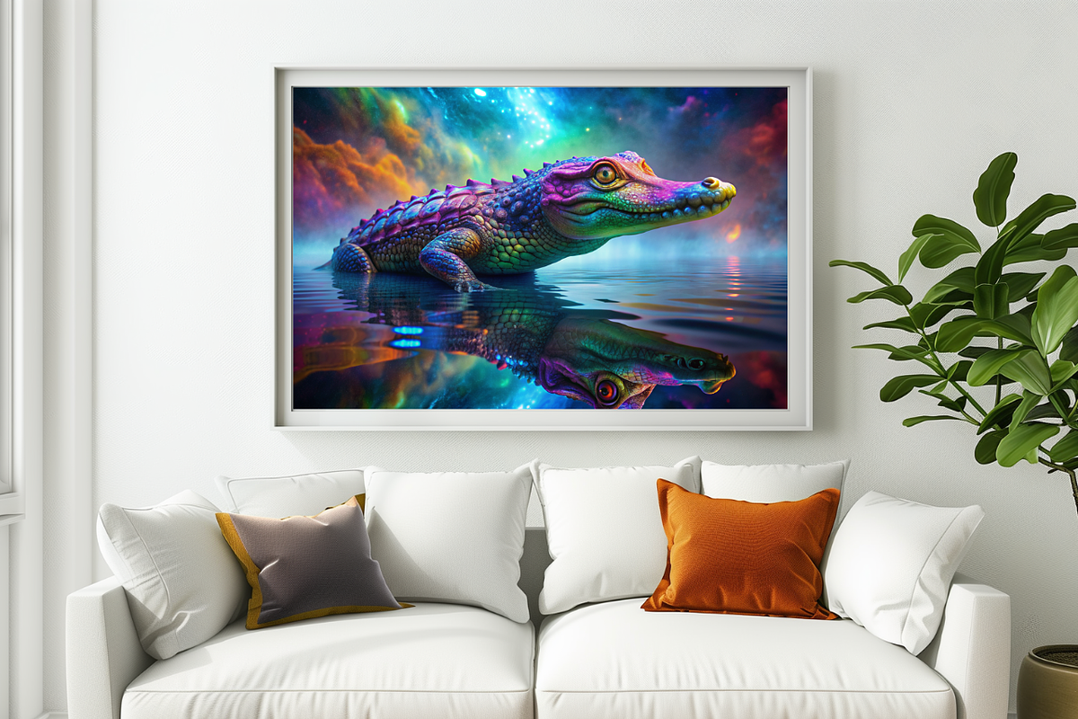 Vibrant Alligator Print, an Animal Illustration by ZobaDepot (Photo 2 of 4)