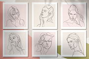 Woman Head Line Art Portraits, a Person Illustration by Papatongartist (Thumbnail 5 of 10)