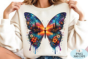 Boho Sunset Butterfly Enchanting PNG, a Seasonal Illustration by Daily.Designs (Thumbnail 2 of 5)