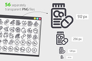 Vitamin Line Icons Set, an Outline Icon by Voysla's Shop (Thumbnail 3 of 4)