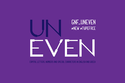 GNF UNEVEN DISPLAY sans serif font