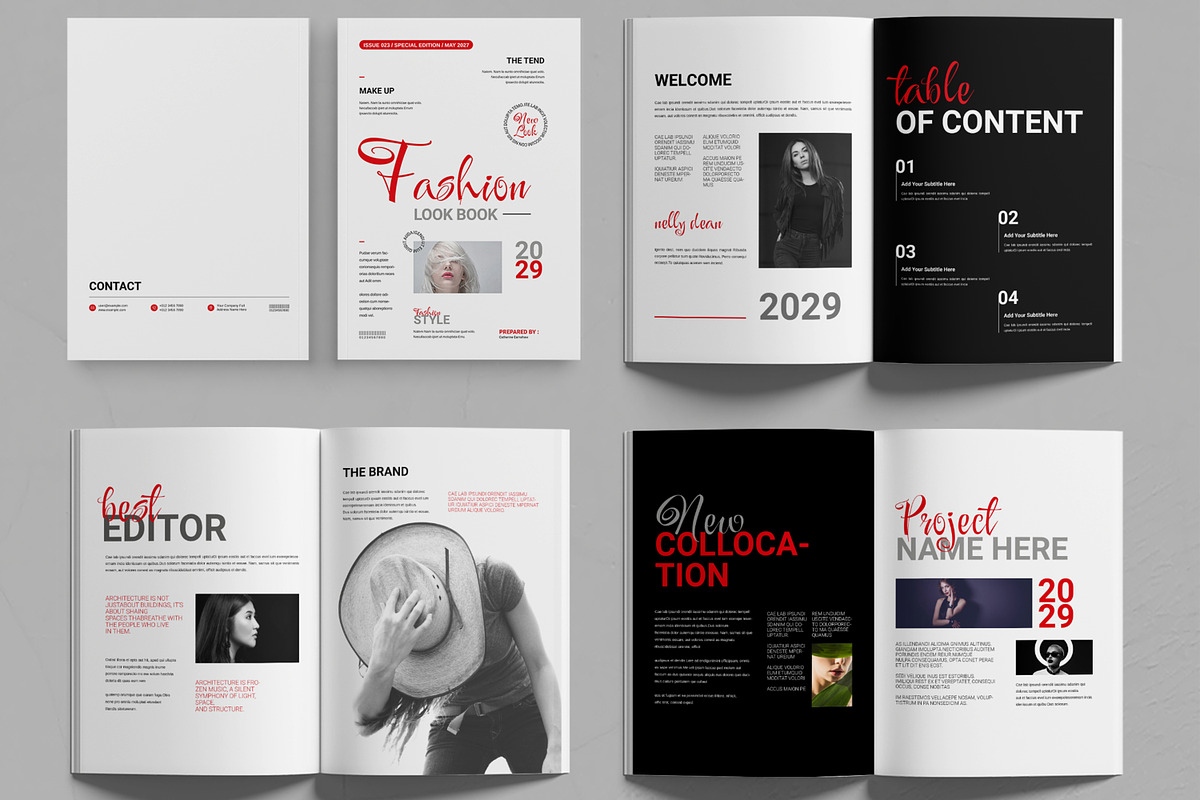 Fashion Look Book Design Template preview 2