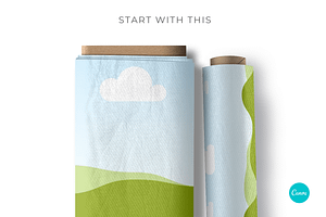 Fabric Display Mockups For Canva