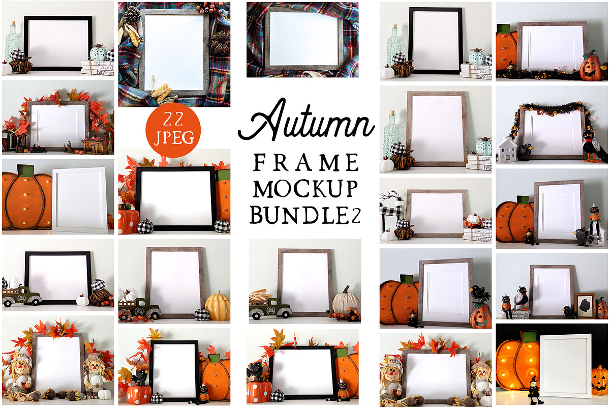Autumn Frame Mockup Bundle 2, a Product Mockup by CatBoneDesign (Photo 1 of 24)