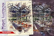 Marker Illustration Photoshop Action, an Action Add-On by GorynArt (Thumbnail 1 of 15)