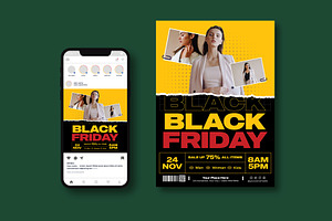 Black Friday Sale Flyer, a Flyer Template by iDoodle Studio