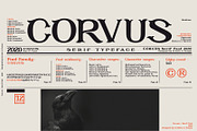 CORVUS Serif font, a Serif Font by Artistic & Unique (Thumbnail 1 of 15)