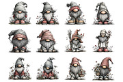 Whimsical spring gnome clipart, an Illustration by SinaCreation (Thumbnail 2 of 11)