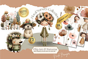 Floral Nursery Animals Clipart, a Decorative Illustration by Nicole Branger Art (Thumbnail 1 of 19)