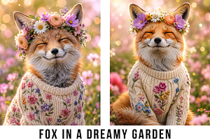 Fox In a Dreamy Garden, an Animal Photo by Hamza067