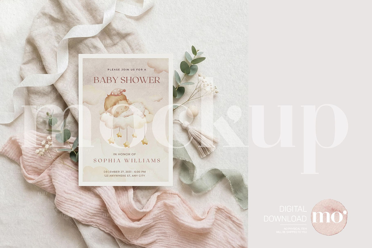 Fine Art 5x7 Invitation Mockup, a Mockup by MoMockups (Photo 5 of 5)