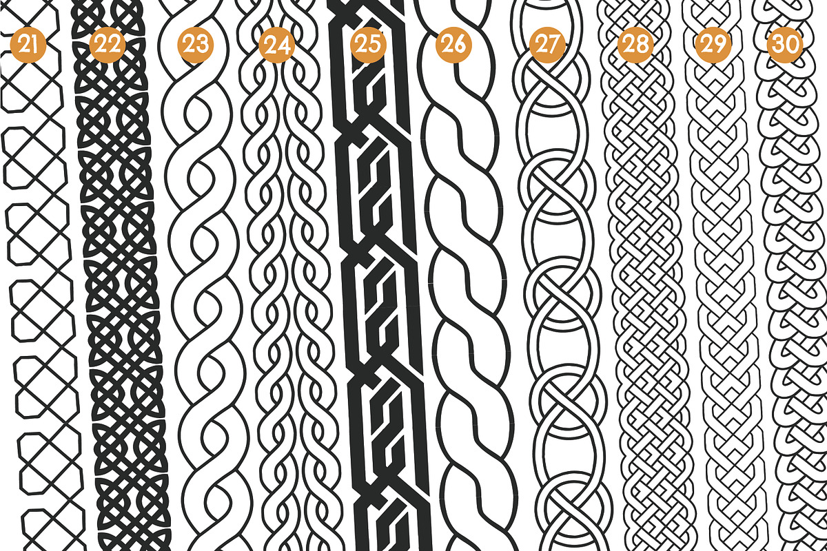 100 Viking pattern Stamp Brush, a Brush Add-On by vectstudio (Photo 4 of 11)