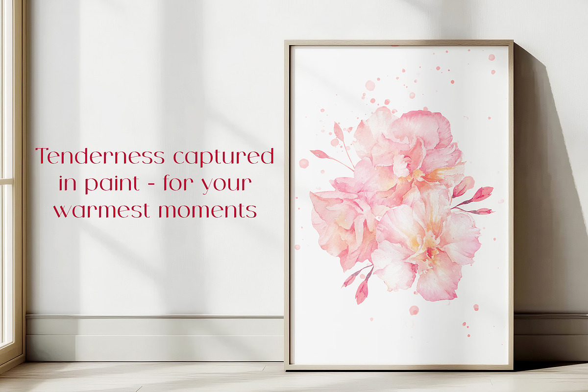 Oleander flower watercolor clipart, a Decorative Illustration by Eva Kleinman (Photo 8 of 8)