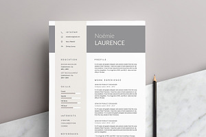 Modern Resume Template "NOEMIE" A4