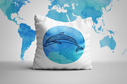 Watercolor World: map and icons, a Wallpaper Graphic by Fortuna Venit (Thumbnail 5 of 6)