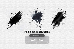 Watercolor Splashes Photoshop Brush