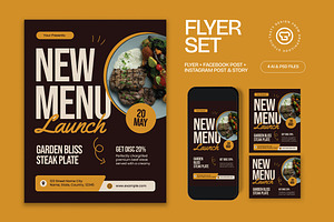 New Menu Launch Flyer, a Flyer Template by graphicook