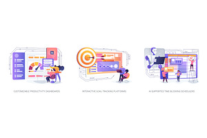 AI-Driven Tools Support Goal Setting, a Technology Illustration by Visual Generation