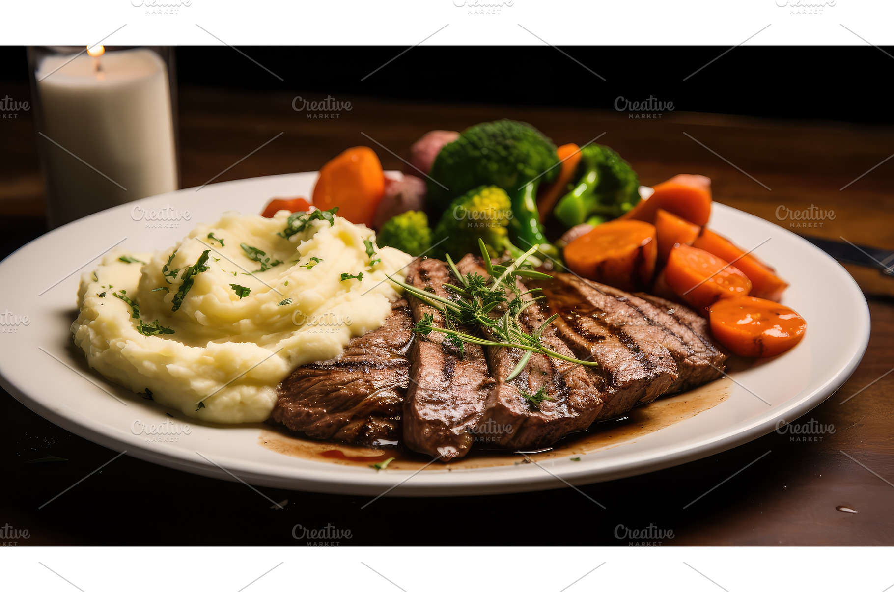 potatoes white dinner plate ai, a Food & Drink Photo by pikepicture