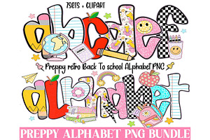 Preppy Retro Back to School Alphabet