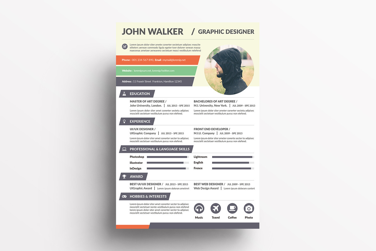 Creative Resume V3, a Resume Template by KHIDD (Photo 2 of 7)