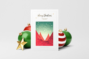 Christmas Card Mockup, an Advertising Mockup by zpackcreative