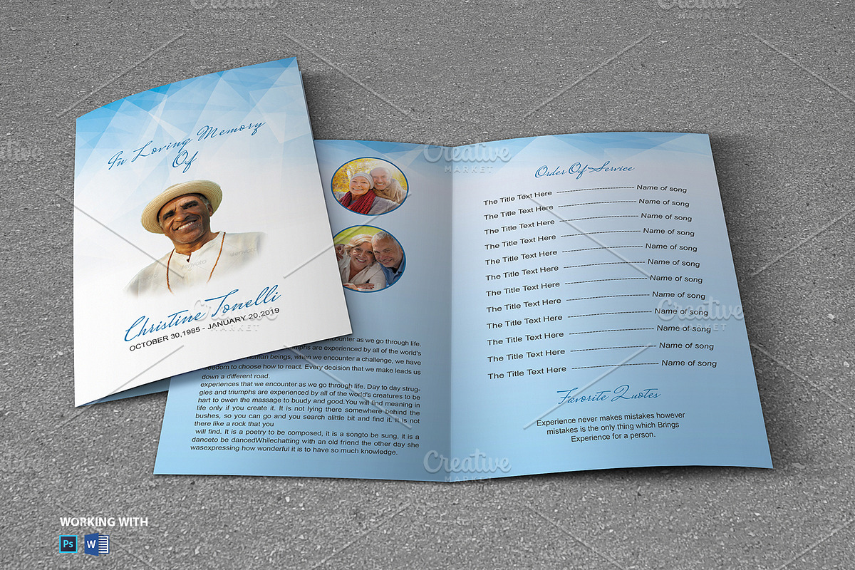 Funeral Program Template, a Brochure Template by Madhabi Studio (Photo 1 of 5)