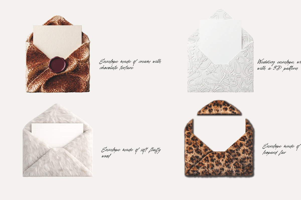 AI-Generated 3D Envelope Collection, a Decorative Illustration by Polina Design (Photo 5 of 5)