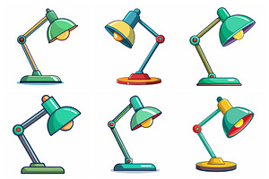 Table lamps with adjustable arms, an Object Graphic by Billah Hub
