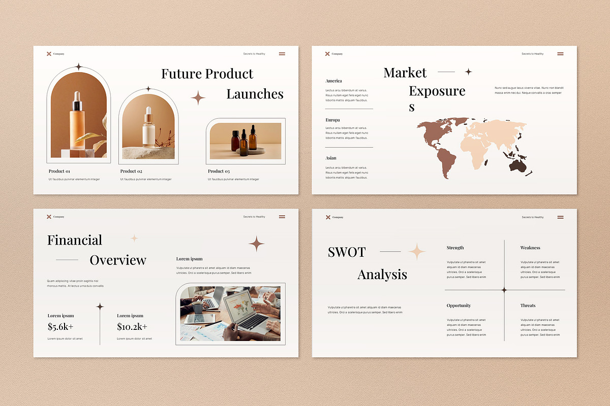 Cream Company Profile Presentation, a Presentation Template by graphicook (Photo 3 of 5)
