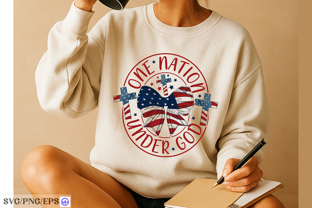 One Nation Under God 4th of July SVG, a Graphic by mh_arif (Photo 2 of 4)