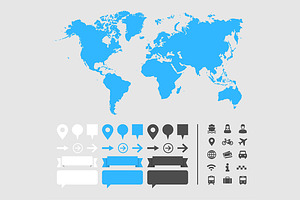 World map infographics