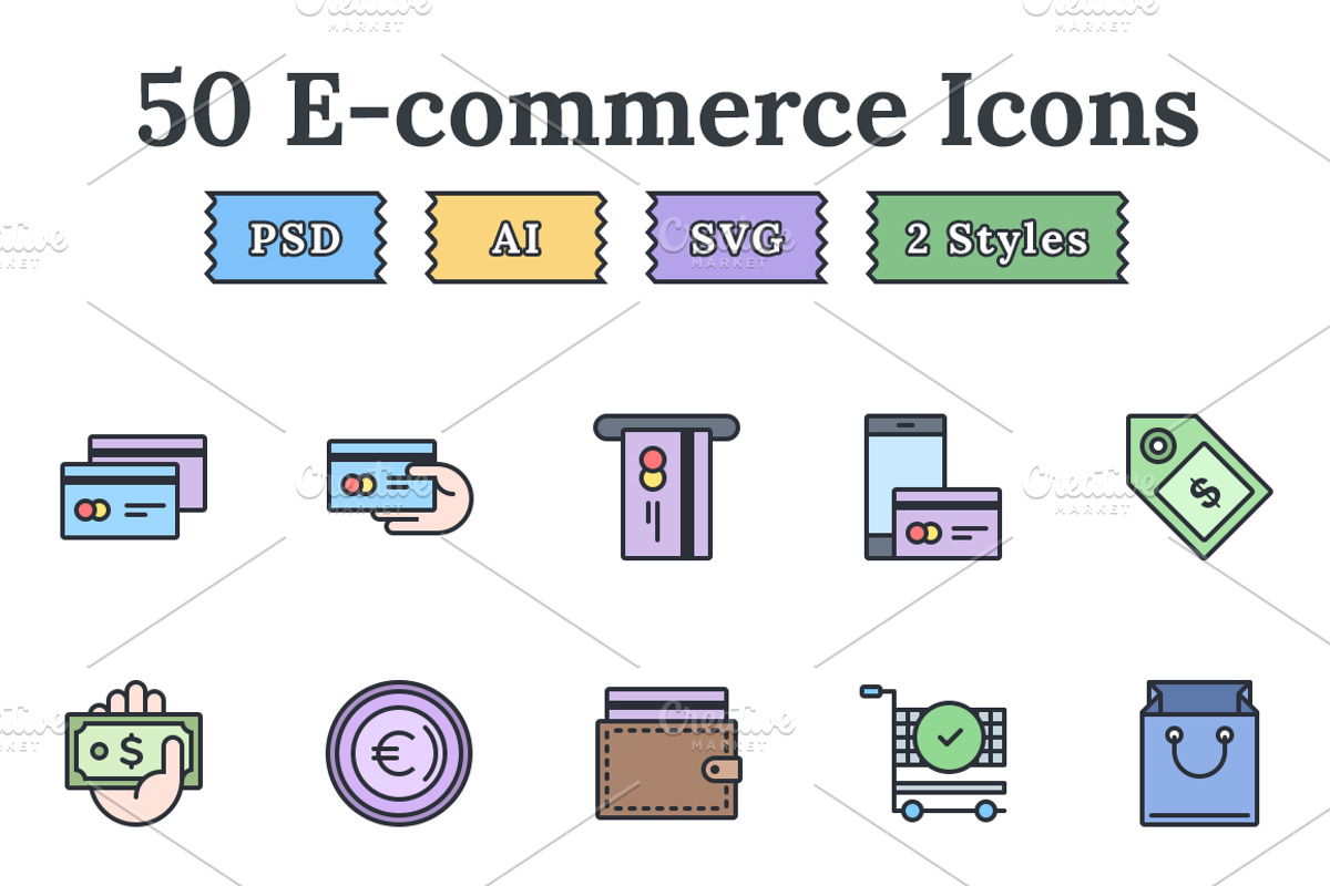 E-commerce - Epic landing page icons