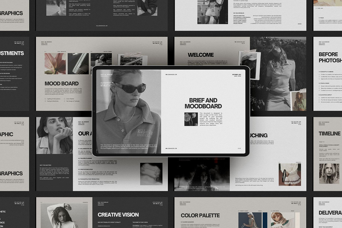 Photography Brief & Moodboard Canva, a Presentation Template by Amaré Creative (Photo 1 of 7)