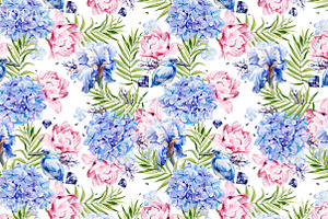 10 Hand Drawn Watercolor Pattern