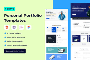 Portyo Personal Portfolio Templates, an UI Kit Template by Lumina_ui_ux202