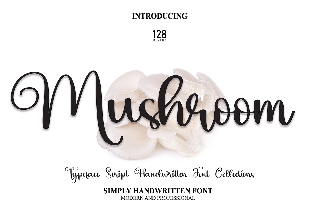 Mushroom | Script Font, a Script Font by Scratchones (Photo 1 of 8)