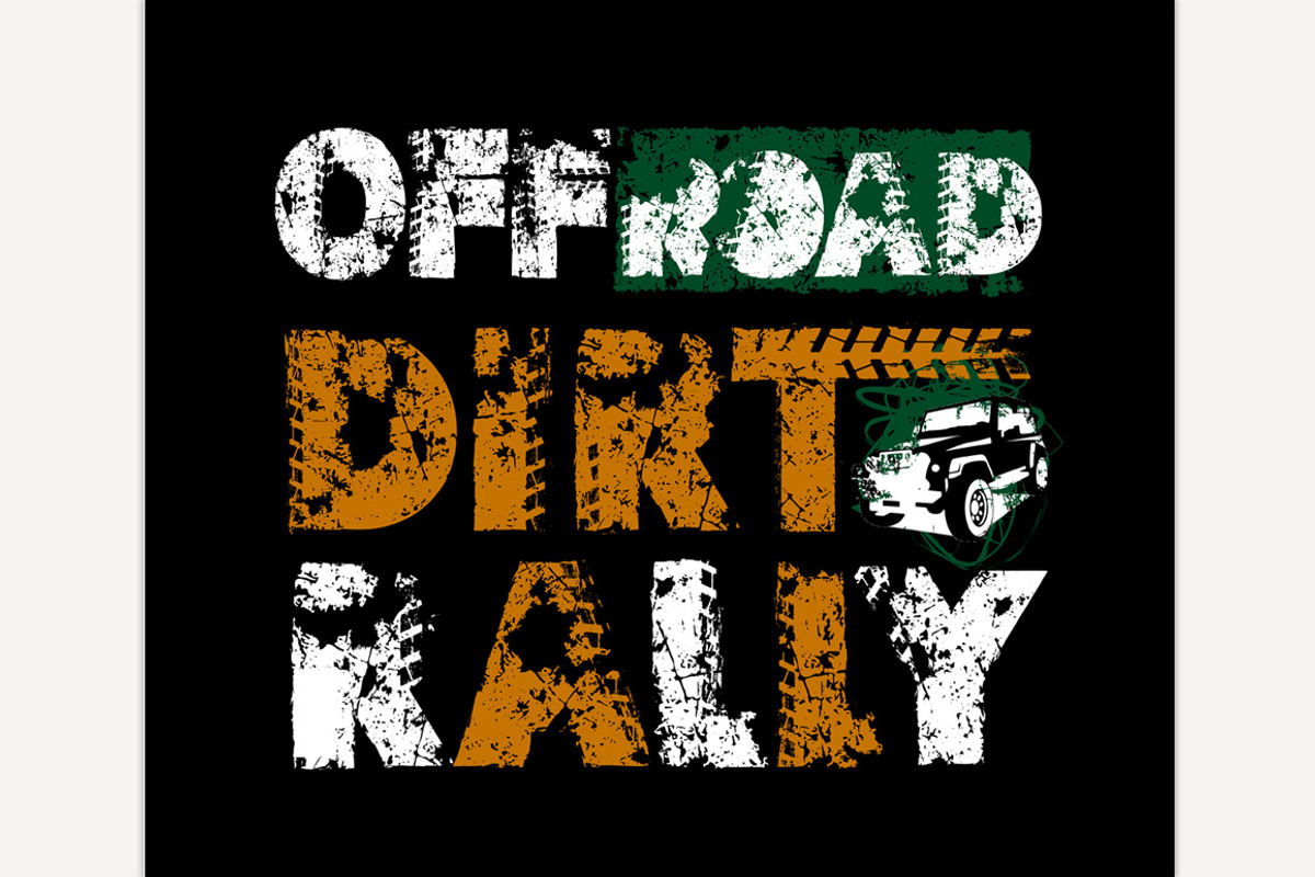 Off-Road grunge dirt rally lettering, a Texture Illustration by Anna's ...