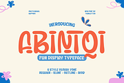 Abintqi - Playful Display Font, a Handwritten Font by twinstd (Thumbnail 1 of 9)