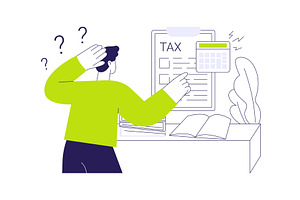 Difficulty with taxes abstract, a Finance Illustration by Visual Generation