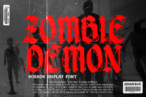 Zombie Demon Metal Horror Display