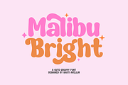 Malibu Bright - Cute Groovy Font, a Handwritten Font by SaktiAvellin (Thumbnail 1 of 7)