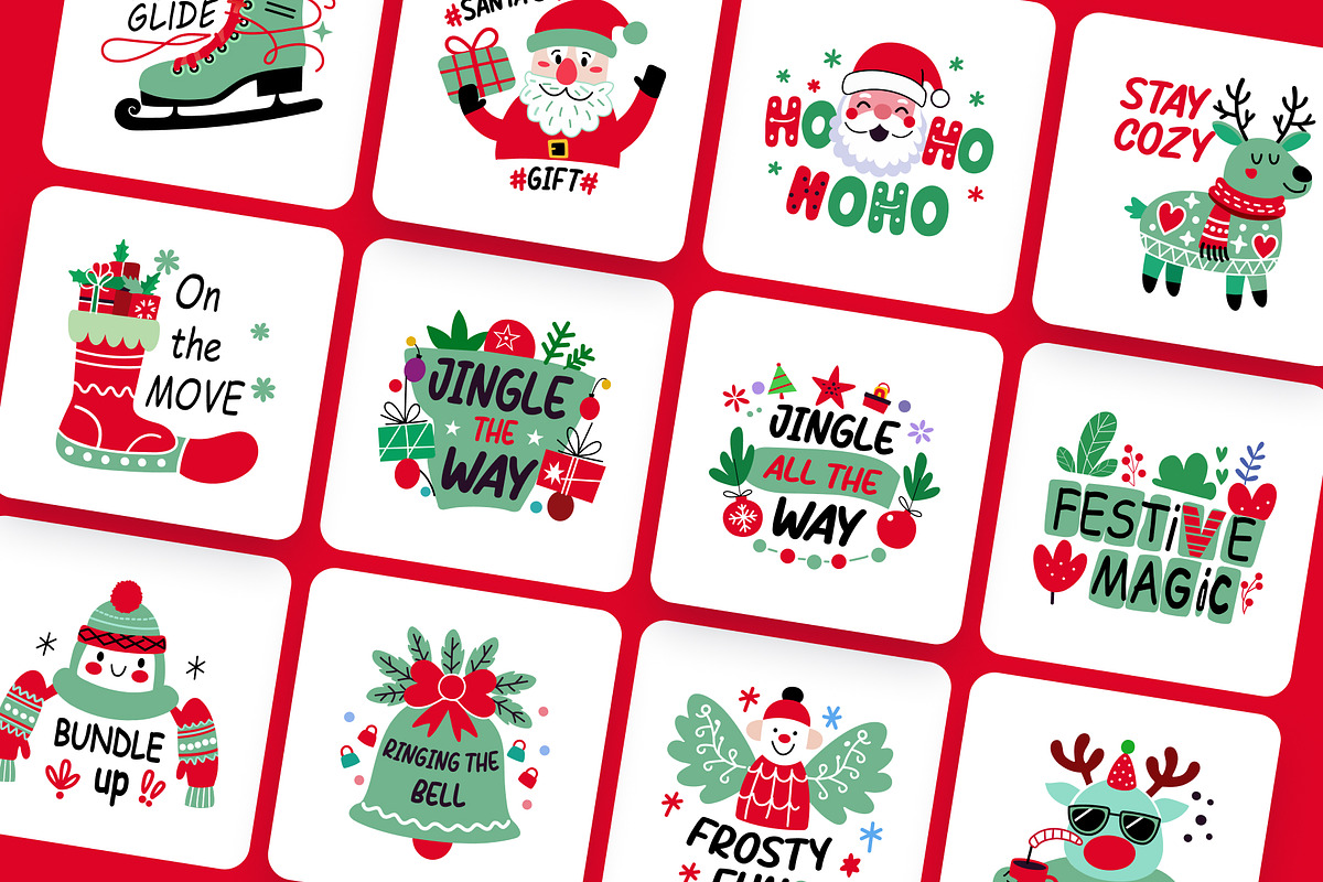Christmas Stickers, an Emoji Icon by Brickclay (Photo 6 of 9)