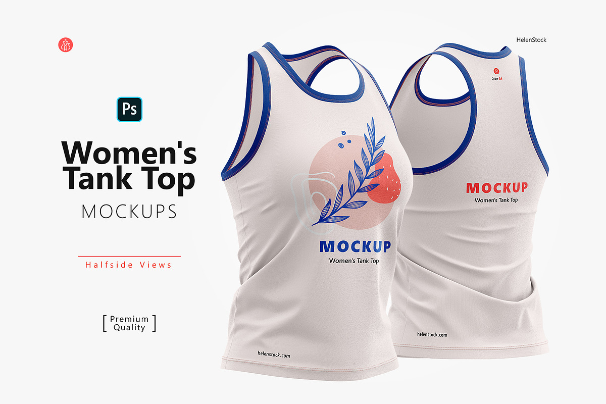 Women's Tank Top Mockups, Half Side, a Shirt Mockup by HelenStock (Photo 1 of 9)