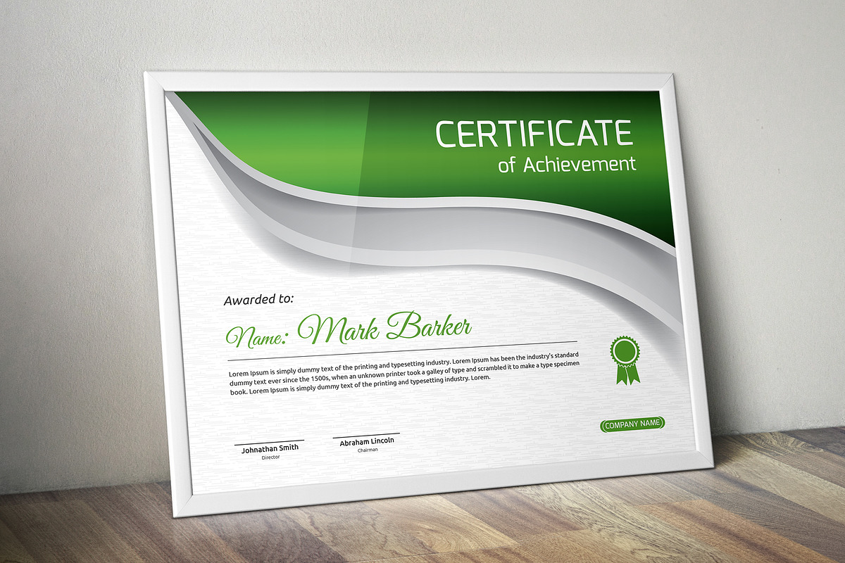 Certificate Word | PSD | AI, a Stationery Template by Curve Design (Photo 3 of 6)