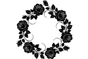 Black Floral Wreath Frame Set, an Illustration by Designer_Momina (Thumbnail 2 of 20)