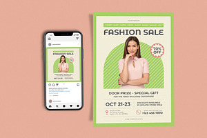 Fashion Sale Green, a Flyer Template by Me55enjah Design
