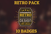 Retro pack. 10 HQ badges, a Templates & Theme by Nerokanji_Designs (Thumbnail 1 of 2)